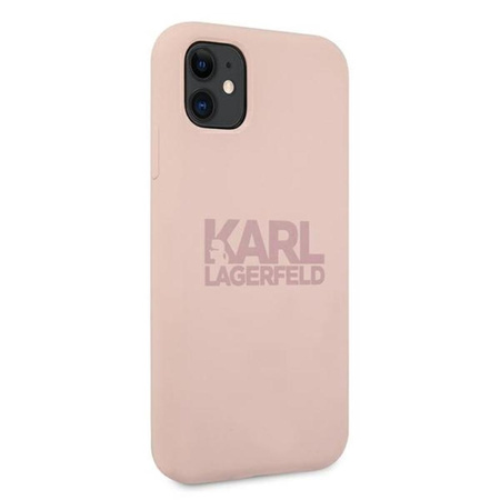 Karl Lagerfeld Silicone Stack Logo - iPhone 11 Case (pink)