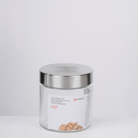 Alpina - Üveg / Tárolóedény csavaros kupakkal 500 ml 11 cm