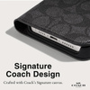 Coach Folio Signature C Case - 2-in-1 Case with flip cover iPhone 15 Pro (Charcoal)