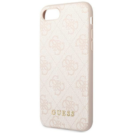 Guess 4G Metal Gold Logo –  Etui iPhone SE 2022 / SE 2020 / 8 / 7 (różowy)