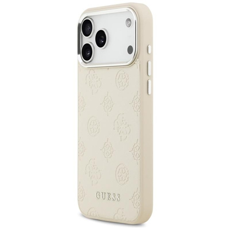 Guess Peony Hot Stamp Script MagSafe - Case iPhone 17 Pro Max (beige)