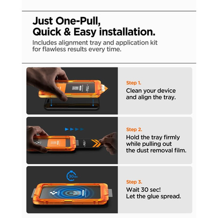 Spigen Glas.tR AlignMaster Slim 3er-Pack – Gehärtetes Glas für Apple iPhone 17 (3 Stück)