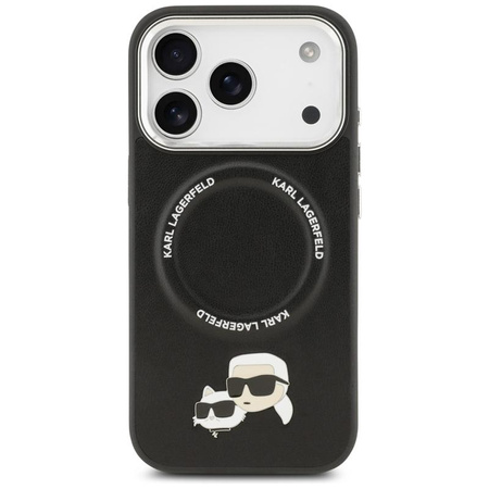 Karl Lagerfeld Karl & Choupette Pins MagSafe - Case for iPhone 17 Pro (black)