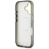 Guess IML Glitter Flowers Triangle MagSafe - Pouzdro iPhone 17 (černý)
