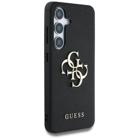 Guess Grained Big 4G Logo Small Classic Logo - Case for Samsung Galaxy S25 (black)