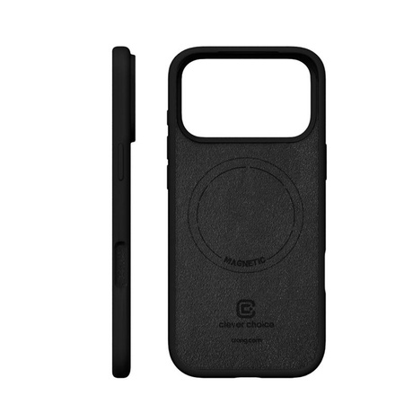 MAGSAFE SILIKONHAUS FÜR IPHONE 17 PRO Crong SCHWARZES MAGNETGEHÄUSE