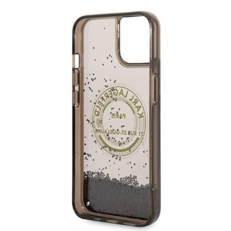 Karl Lagerfeld Liquid Glitter RSG - Case for iPhone 14 (Black)