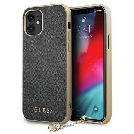 Guess 4G Charms Collection - pouzdro pro iPhone 12 mini (šedé)