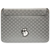 Karl Lagerfeld NFT Saffiano Monogram Ikonik Choupette Sleeve - 14" pouzdro na notebook (stříbrné)