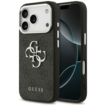 Guess 4G Big 4G Classic Logo - Case iPhone 17 Pro Max (Schwarz / Silber)