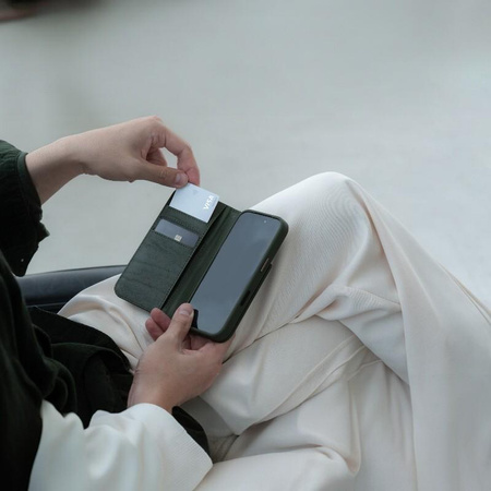 Moshi Overture MagSafe - Leather 3-in-1 Flip Case iPhone 17 Pro (Moss Green)