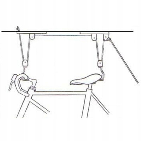 Ceiling-mounted Garage Bike Rack, Dunlop Bike Lift, Hook Mount