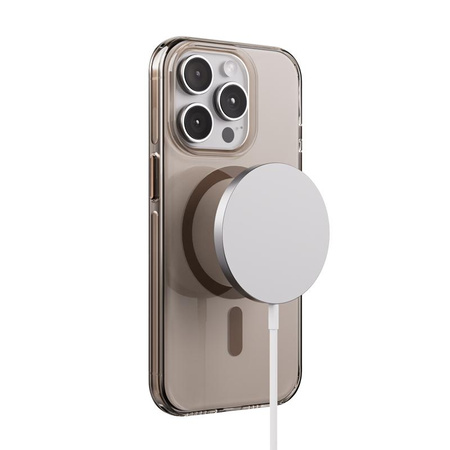 Crong Clear MAG Pro - Hülle iPhone 15 Pro MagSafe (wüstenfarben)