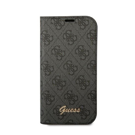 Guess 4G Metall Kamera Outline Booktype Case - iPhone 14 Plus Case (schwarz)