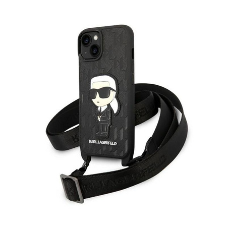 Karl Lagerfeld NFT Monogram Ikonik Patch - Hülle für iPhone 14 (Schwarz)