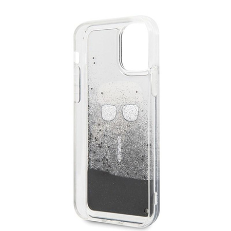 Karl Lagerfeld Iconic Glitter - Coque pour iPhone 11 Pro (Noir)