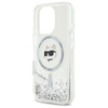 Karl Lagerfeld Liquid Glitter Choupette Head MagSafe - Case for iPhone 16 Pro (transparent)