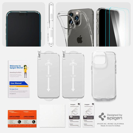 Spigen Crystal Pack - sada pouzdra + 2 x sklo pro iPhone 14 Pro Max (průhledné)
