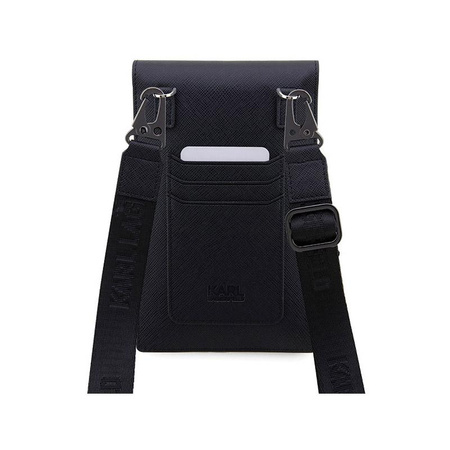 Karl Lagerfeld Saffiano NFT Karl & Choupette - Tasche für Smartphone und Zubehör (schwarz)