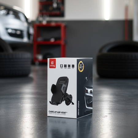 Crong Carclip Air Vent - Universal Car Air Vent Holder (Black)