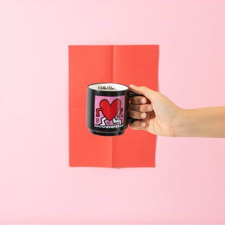 Keith Haring - Set of 4 ceramic mugs with stand 300 ml