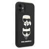 Karl Lagerfeld 3D gumi Karl & Choupette fejek - iPhone 11 tok (fekete)