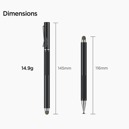 Spigen Universal Stylus Pen - Universeller Touchscreen-Stift (Schwarz)