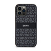 DKNY Leder Monostreifen & Metall-Logo - iPhone 14 Pro Tasche (schwarz)