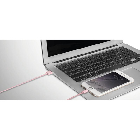 Momax Elite link - Kabel połączeniowy USB do Lightning MFi + elastyczny stojak, 2.4 A, 1 m (Silver)