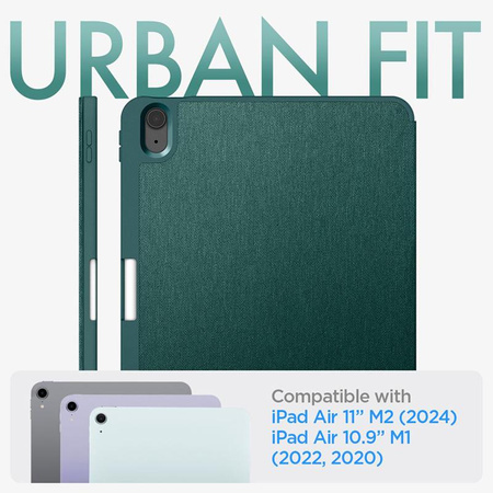 Spigen Urban Fit - pouzdro pro iPad Air 11" M3 (2025) / M2 (2024) / iPad Air 10,9" (5.-4. gen.) (2022-2020) (Půlnočně zelená)
