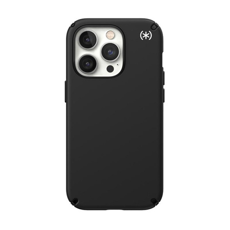 Speck Presidio2 Pro MagSafe - Coque antibactérienne pour iPhone 14 Pro (Noir / Noir / Blanc)