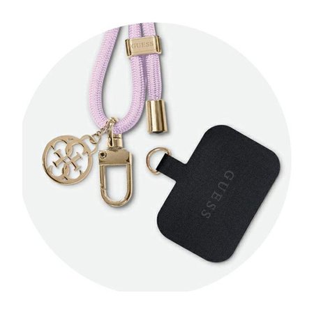 Guess CBDY Cord Nylon 4G Metal Charm - Universal Handyband (lila)