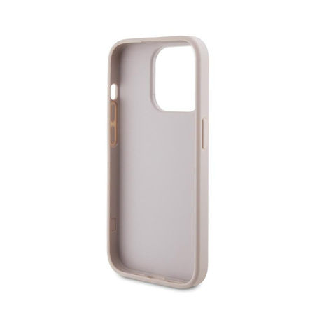 Guess 4G Metal Gold Logo - pouzdro pro iPhone 15 Pro (růžové)