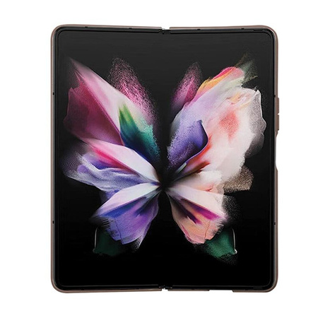 Guess bőr 4G Triangle Strass - Samsung Z Fold 5 tok (barna)