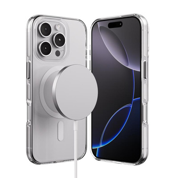 Crong Clear MAG Pro - Étui MagSafe pour iPhone 16 Pro Max (transparent)