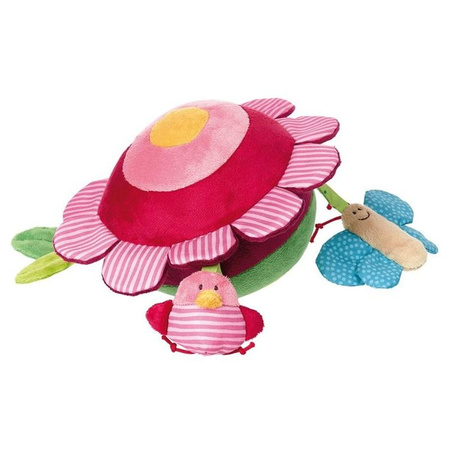 Sigikid - Activating soft ball with piping insects in the meadow with rattle (14 x 22 x 22 cm)