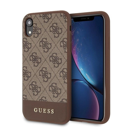 Guess 4G Bottom Stripe Kollektion - iPhone XR Hülle (braun)