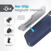 Speck Presidio2 Grip ClickLock & MagSafe - Coque pour iPhone 15 Pro (Bleu côtier / Gris poussière)