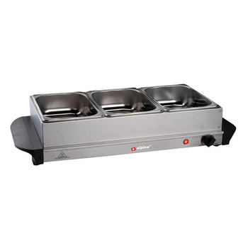 Alpina - Ohřívač potravin, bemar 3x1,25 l výkon 200W nerezová ocel