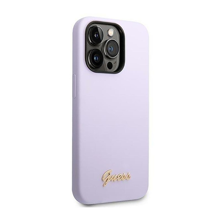 Guess Silicone Vintage - Case for iPhone 14 Pro (Purple)