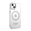 Guess Metal Outline MagSafe - iPhone 14 Case (clear / silver)