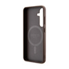 Guess 4G Kollektion Leder Metall Logo MagSafe - Samsung Galaxy S24 Tasche (braun)