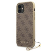 Guess 4G Charms Collection - Coque pour iPhone 12 mini (marron)