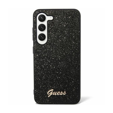 Pouzdro Guess Glitter Flakes Metal Logo - Samsung Galaxy S24 (černé)