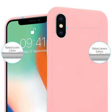 Crong Soft Skin Cover - pouzdro pro iPhone Xs / X (růžové)