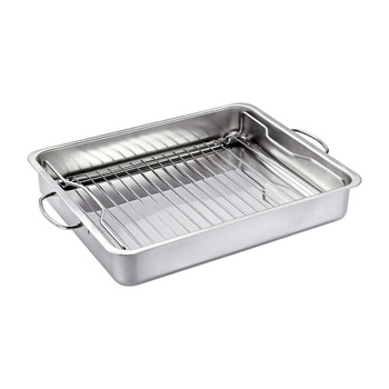 Küchenprofi Style - Steel baking dish with grate 40×31.5×6.5 cm
