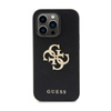 Guess Perforált 4G Glitter - iPhone 15 Pro tok (fekete)