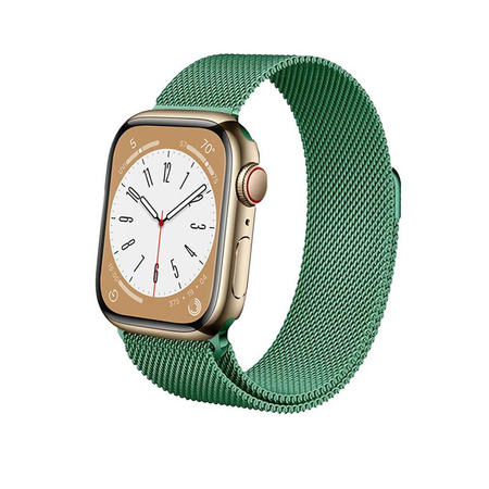 Crong Milano Steel – Stainless Steel Strap for Apple Watch 44/45/46/49mm (Green)
