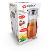 Alpina - Karaffe mit Henkel aus Borosilikatglas 1,4 l