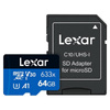 Lexar - MicroSDXC 4K UHD-Speicherkarte mit 64 GB Kapazität